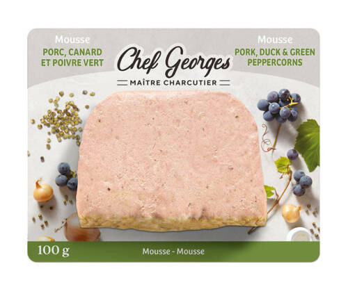 Chef Georges Mousse porc canard et poivre vert